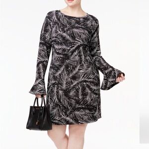 Michael Kors Black and White Patterned Dress